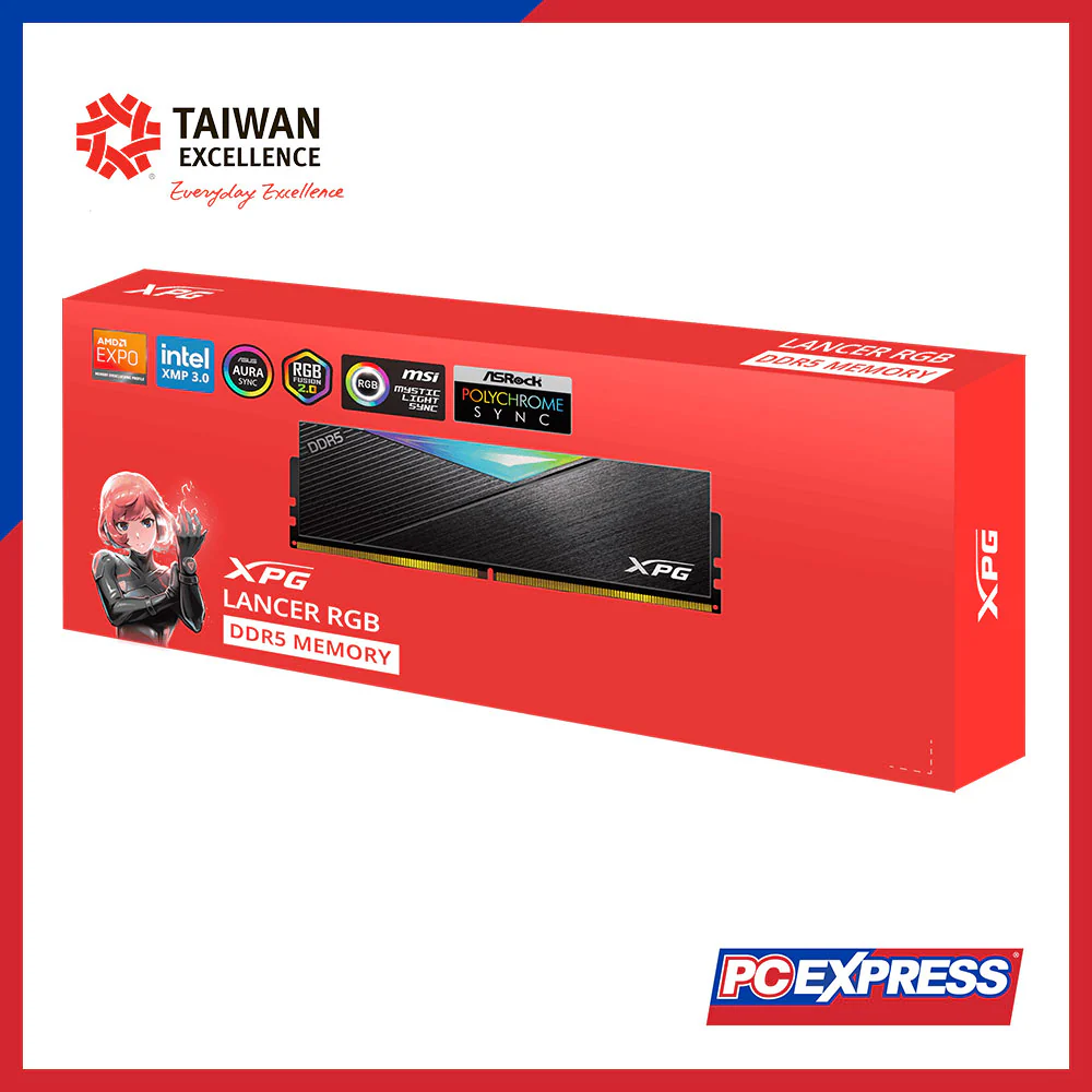 ADATA 32GB (2x 16GB) DDR5 5200MHz (AX5U5200C3816G-DCLARBK) XPG LANCER RGB Desktop Memory - Image 6
