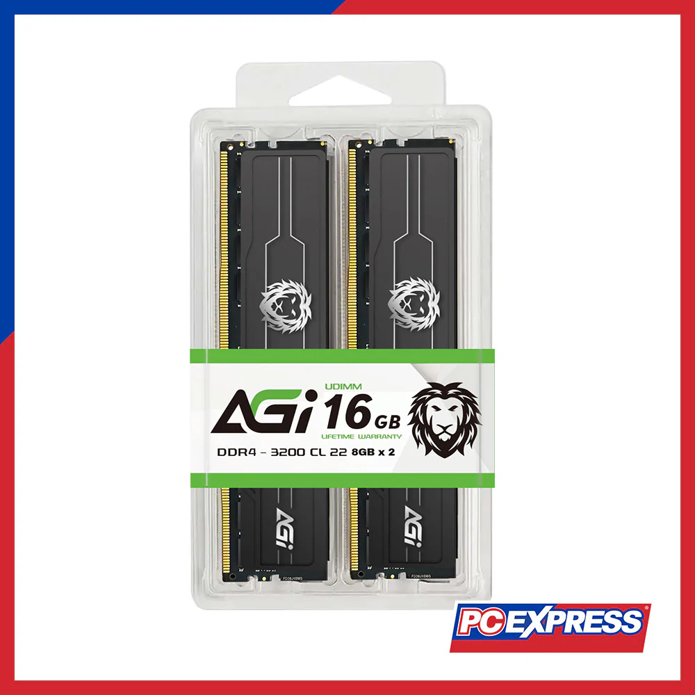 AGI Gear 16GB DDR4 3200MHz (2x 8GB) CL22 UDIMM Desktop Memory