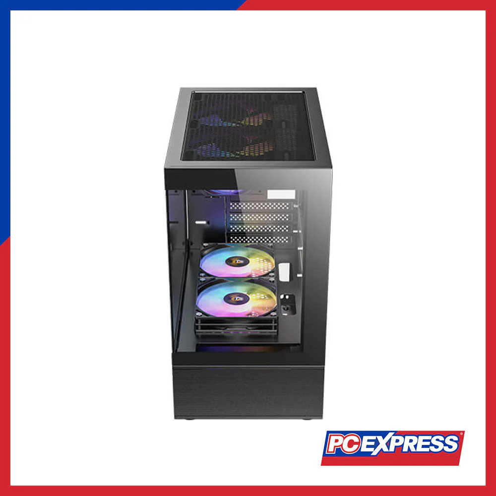 ANTEC CX200M RGB ELITE DUAL CHAMBER Mini-Tower Gaming Case (Black) - Image 2