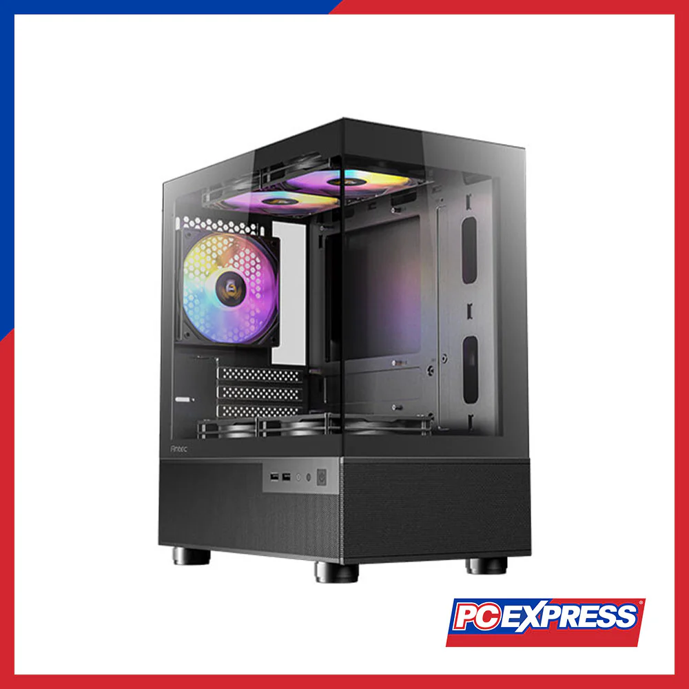 ANTEC CX200M RGB ELITE DUAL CHAMBER Mini-Tower Gaming Case (Black) - Image 7