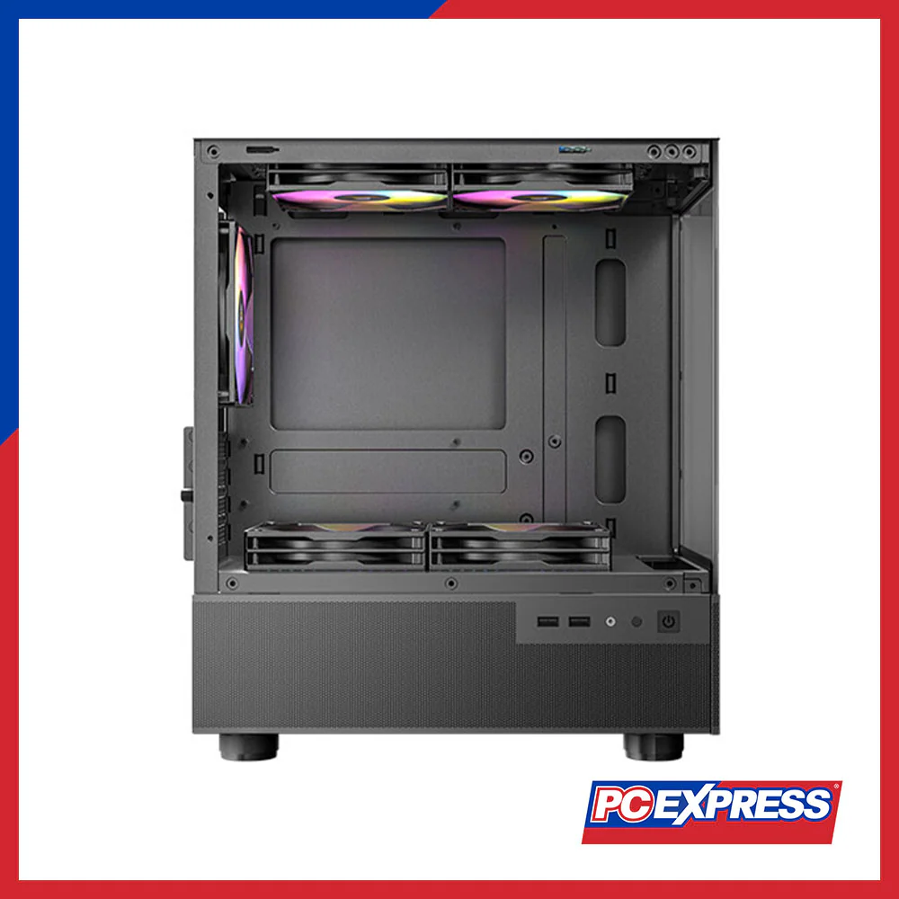 ANTEC CX200M RGB ELITE DUAL CHAMBER Mini-Tower Gaming Case (Black) - Image 9
