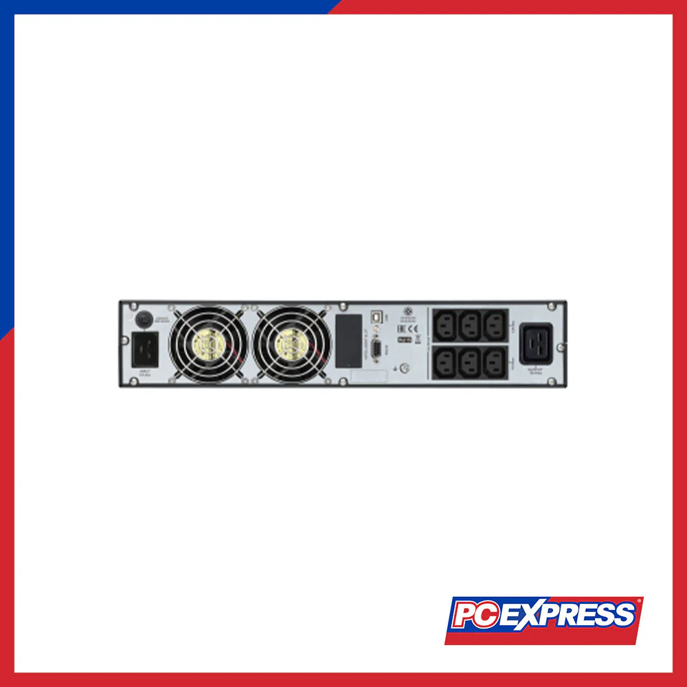 APC (SRV3KRI) Easy UPS On-Line, 3kVA/2400W, Rackmount 2U, 230V, 6x IEC C13 + 1x IEC C19 outlets, Intelligent Card Slot, LCD, W/O rail kit - Image 2
