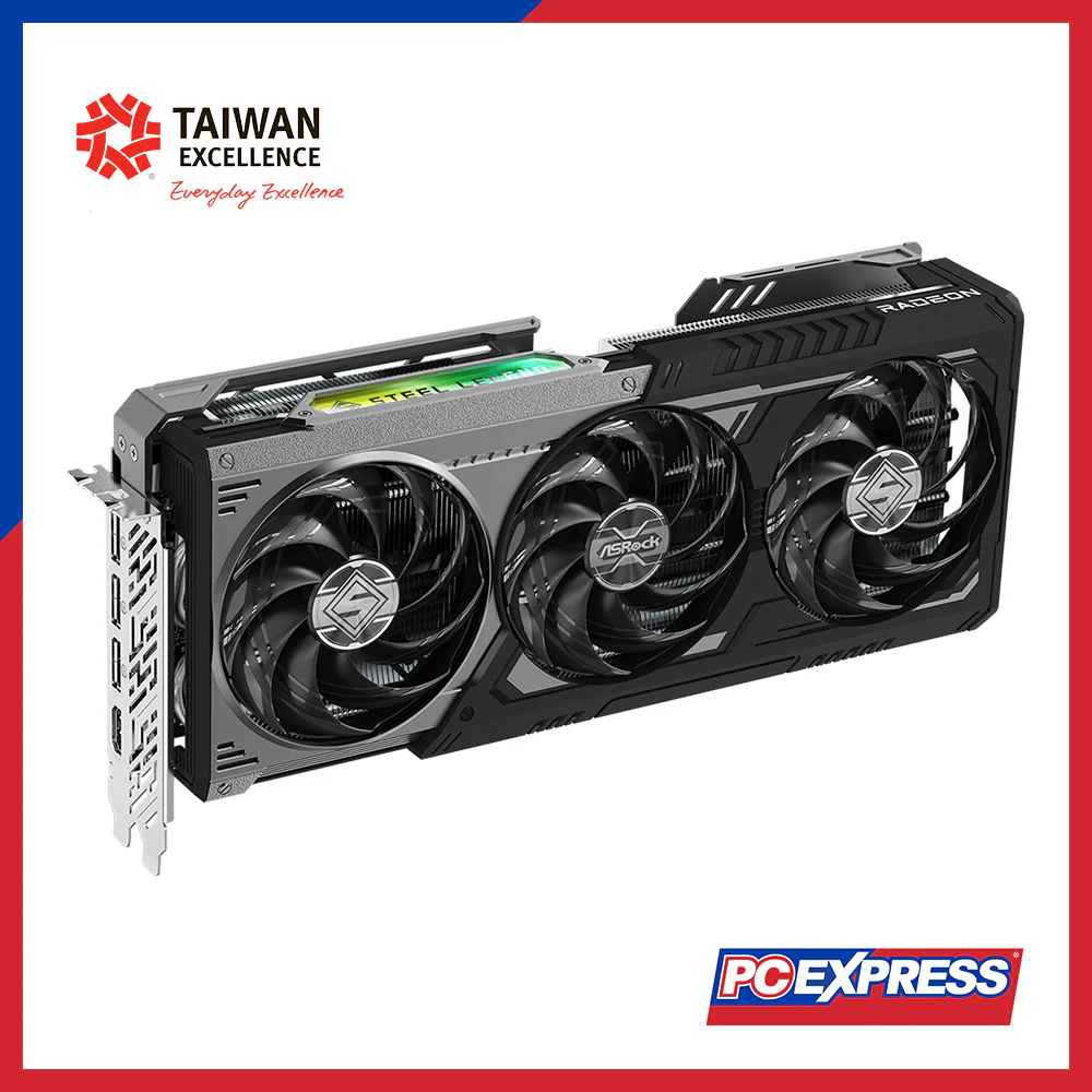 ASROCK AMD Radeon™ RX 9070 XT Steel Legend Dark 16GB GDDR6 256-bit ARGB (RX9070XT SLD 16G) Graphics Card - Image 5