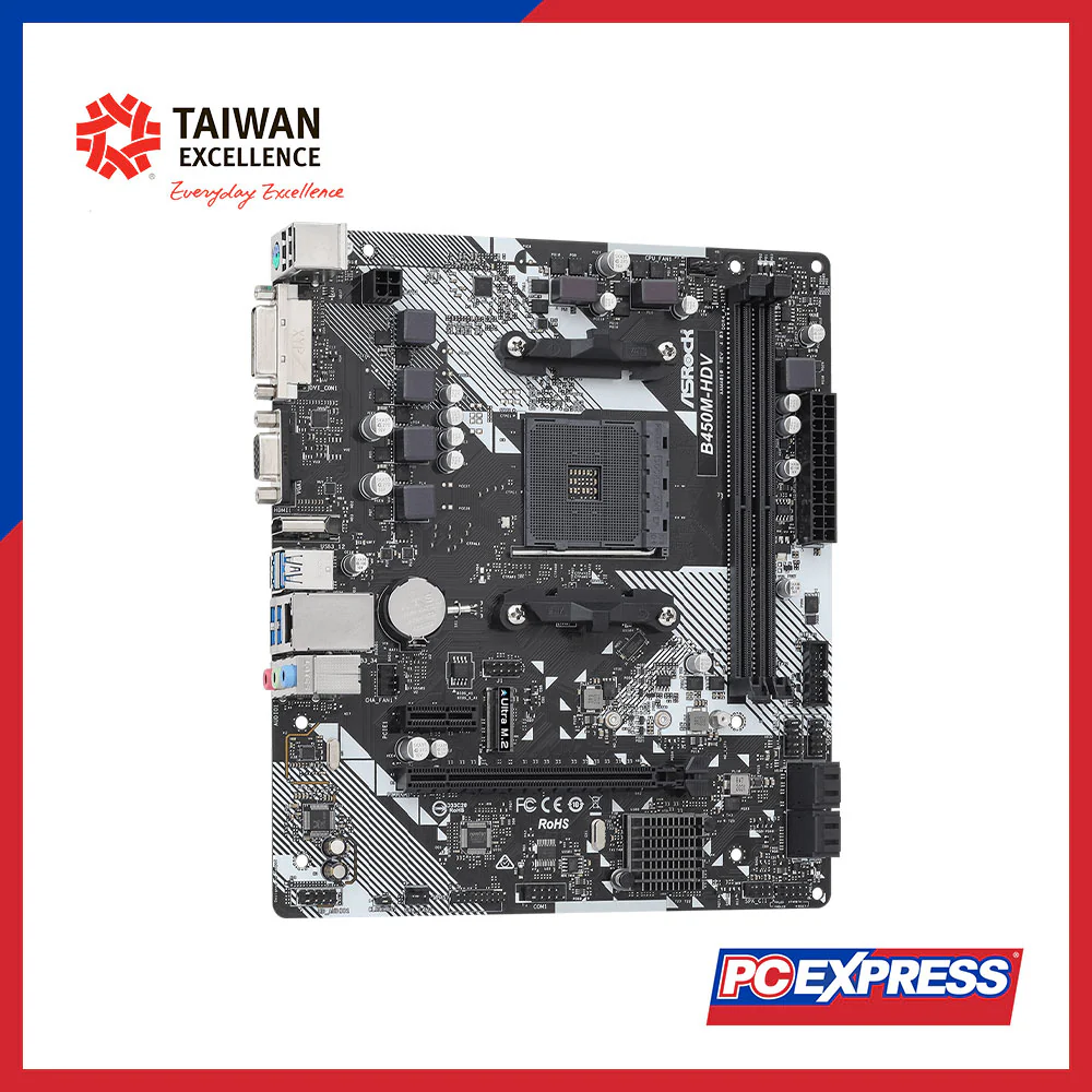 ASROCK B450M-HDV R4.0 MATX Motherboard - Image 4