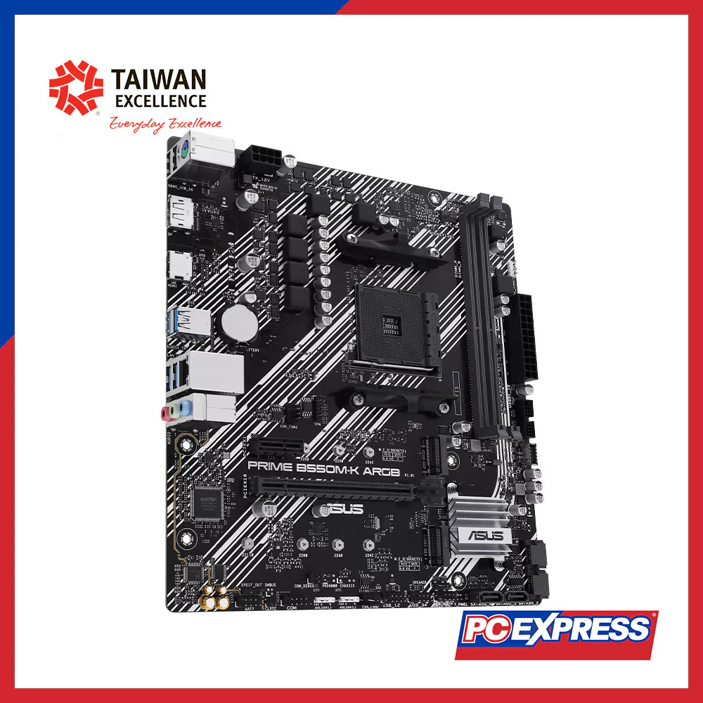 ASUS PRIME B550M-K ARGB Micro-ATX Motherboard - Image 3