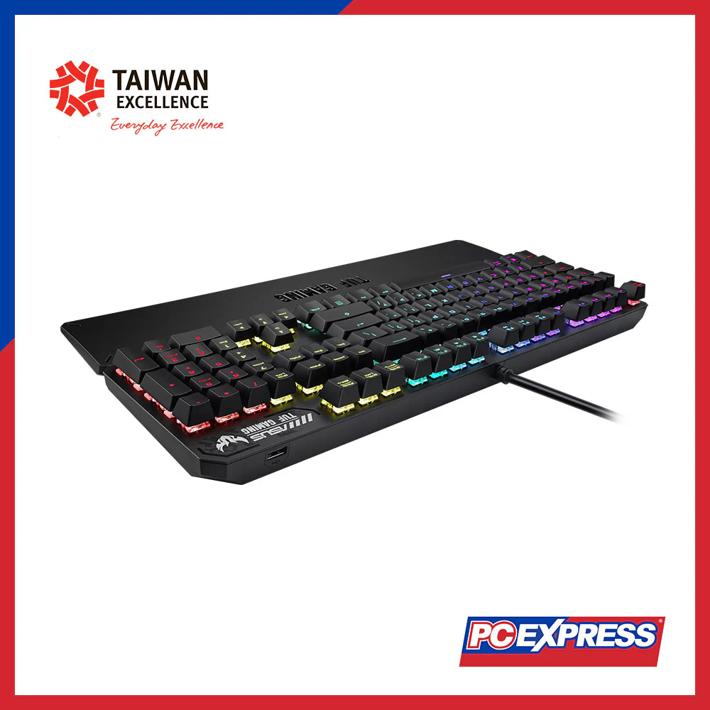 ASUS TUF Gaming K3 (Blue Switch) RGB Mechanical Gaming Keyboard (Gun Metal) - Image 2