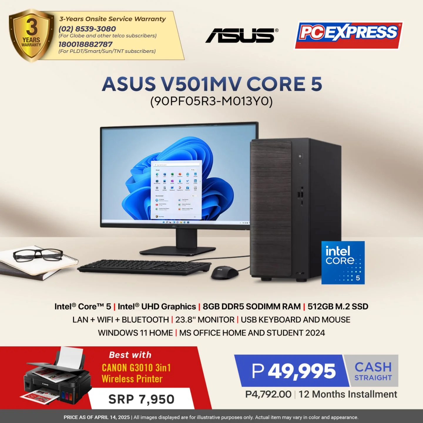 ASUS V501MV CORE 5 (90PF05R3-M013Y0) Mini Tower Desktop