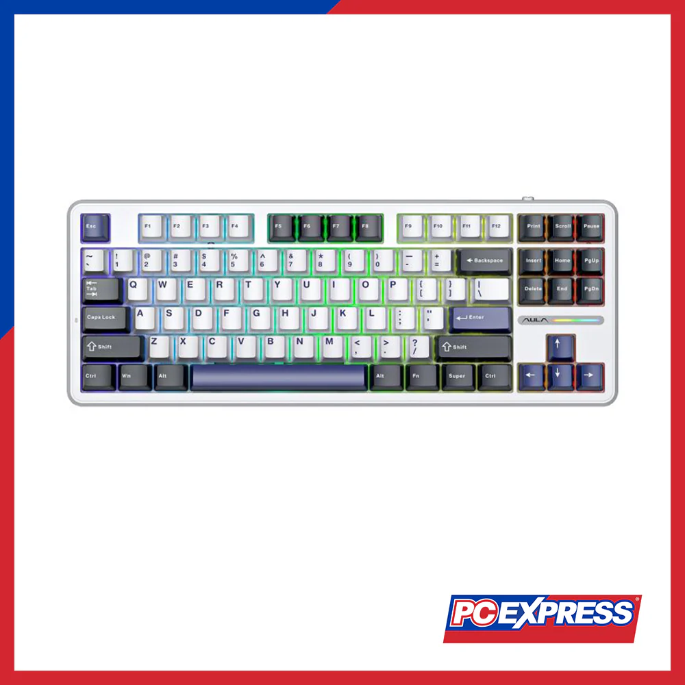 AULA F87 STAR TREK Wired Mechanical Gaming Keyboard - White