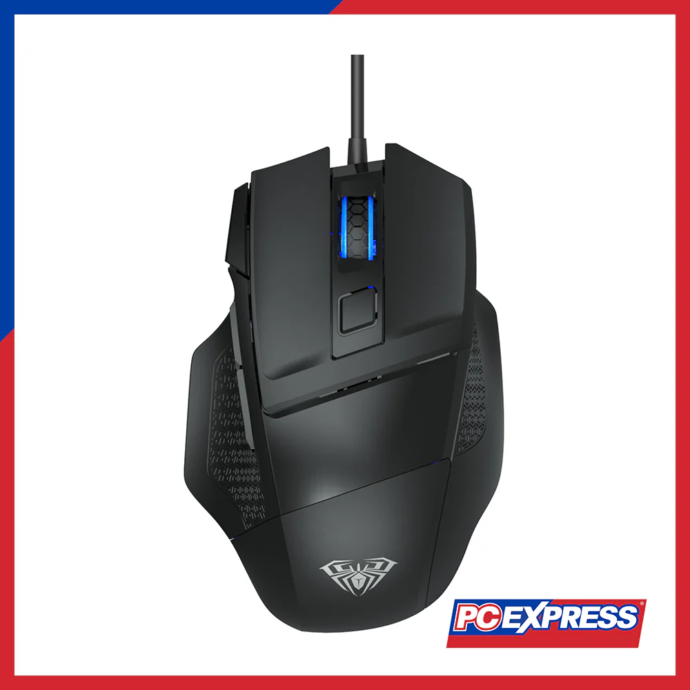 AULA S12 Optical Rainbow Wired Gaming Mouse - Black