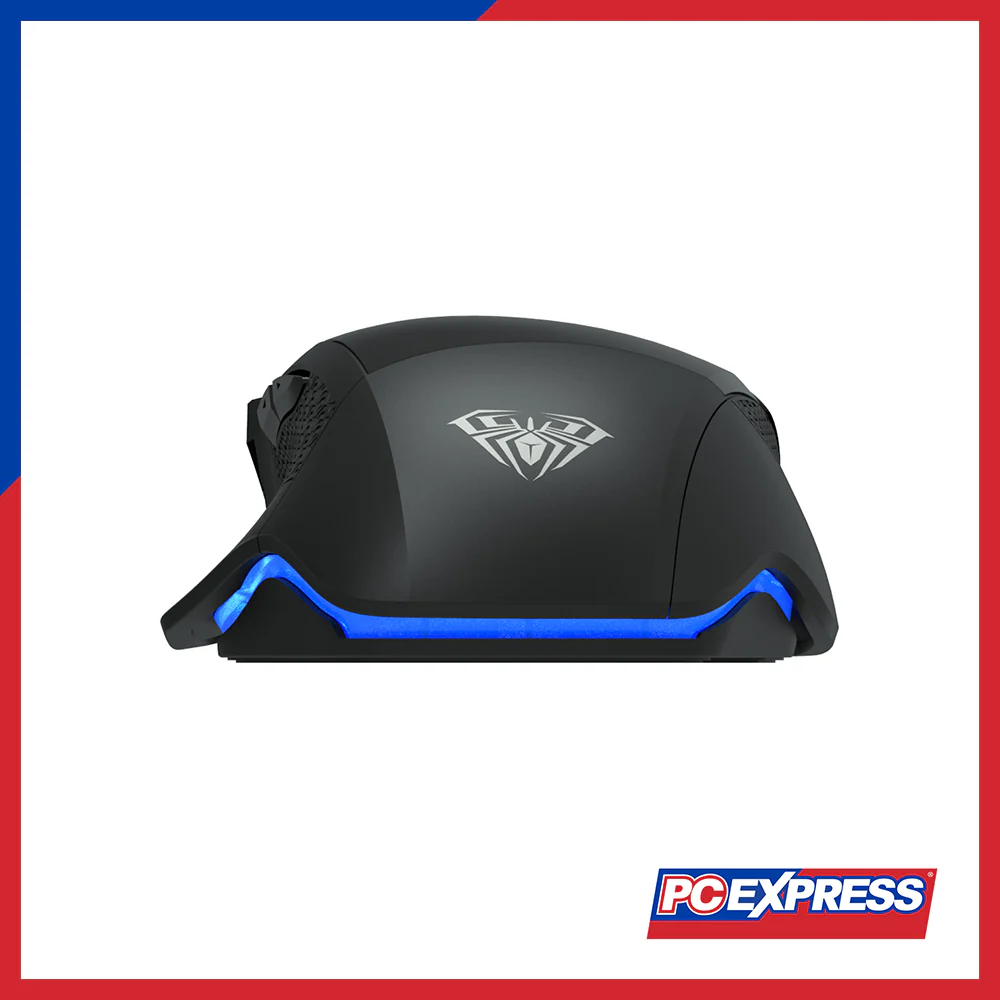 AULA S12 Optical Rainbow Wired Gaming Mouse - Black - Image 4