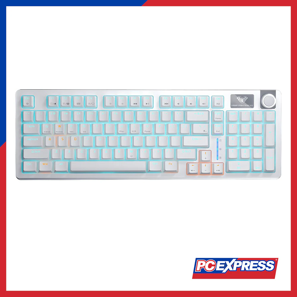 AULA S98 RGB Mechanical Gaming Keyboard - White - Blue Switch - Image 3