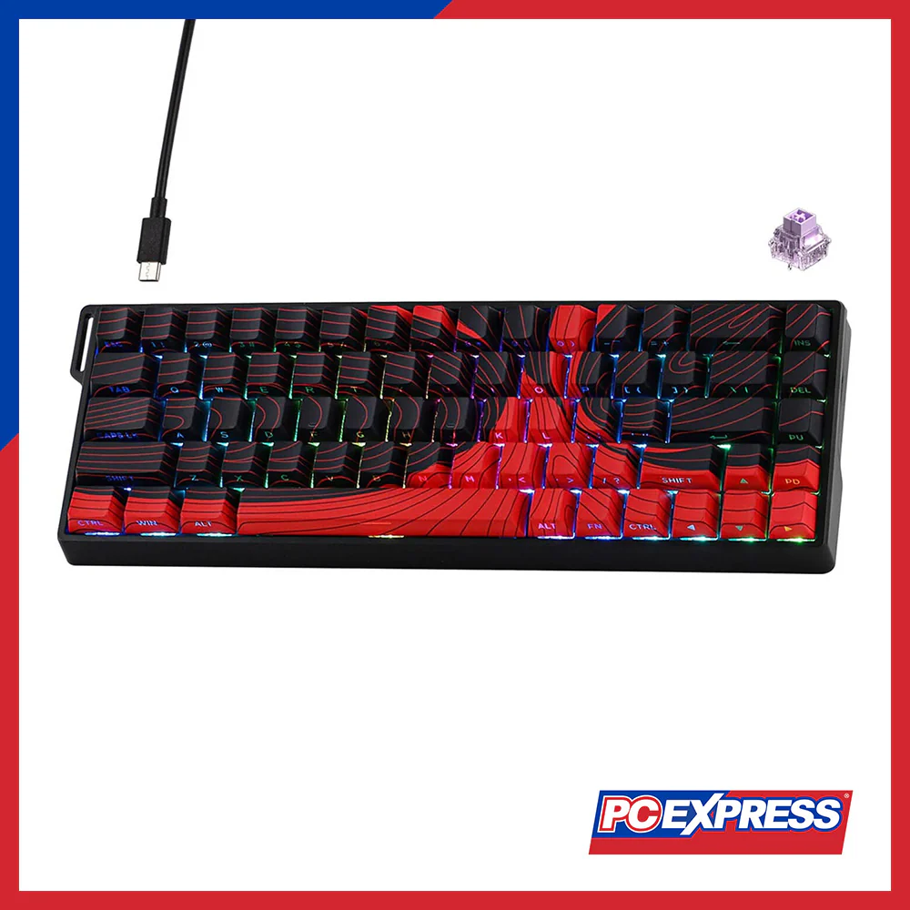 AULA WIN 68 HE Max Wired Magnetic Switch Gaming Keyboard - Black/Red