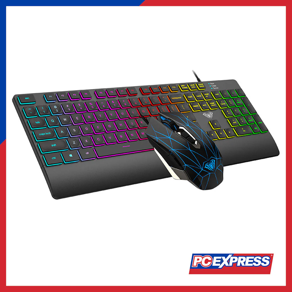 AULA WIND T201 Wired Membraine Gaming (Keyboard + Mouse) Combo - Black