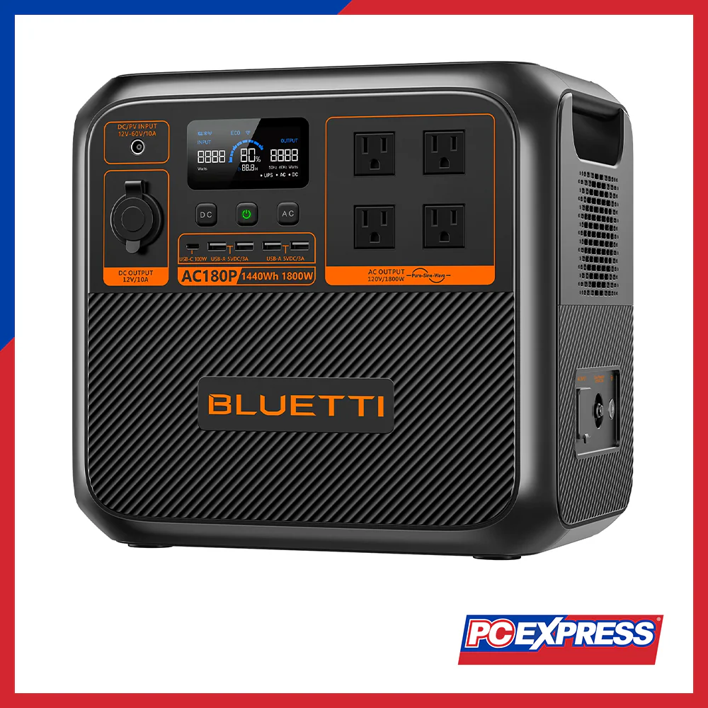 BLUETTI AC180P Solar Portable Power Station | 1,800W - Image 4