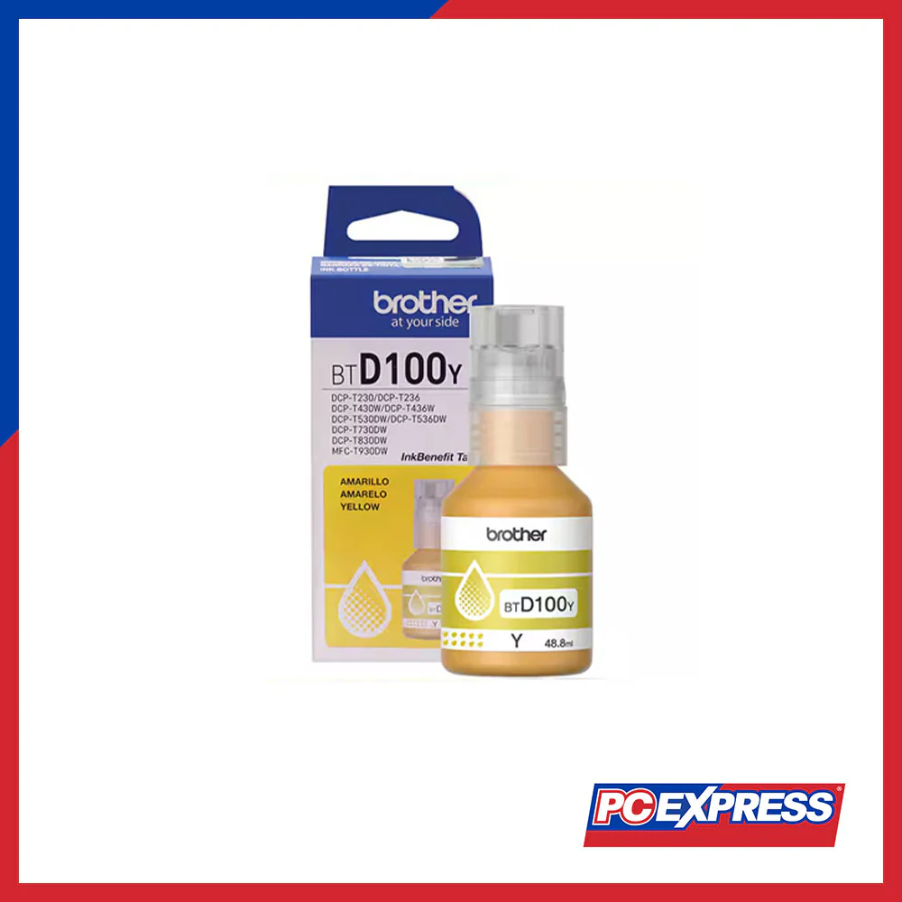 BROTHER BTD100Y Ink Bottle (Yellow)
