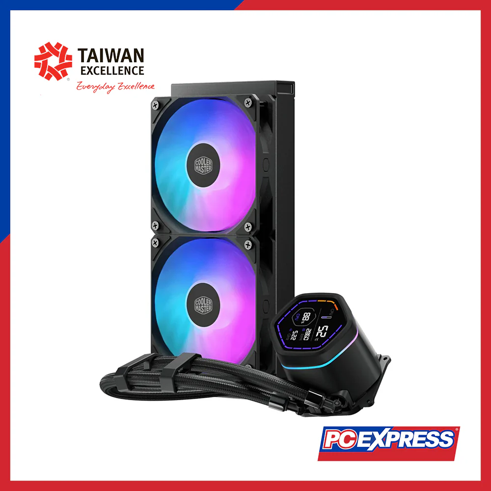 COOLER MASTER Master Liquid Core Nex Digital 240 (MLX-D24M-A18PA-RD) ARGB Liquid CPU Cooler Fan - Black - Image 2