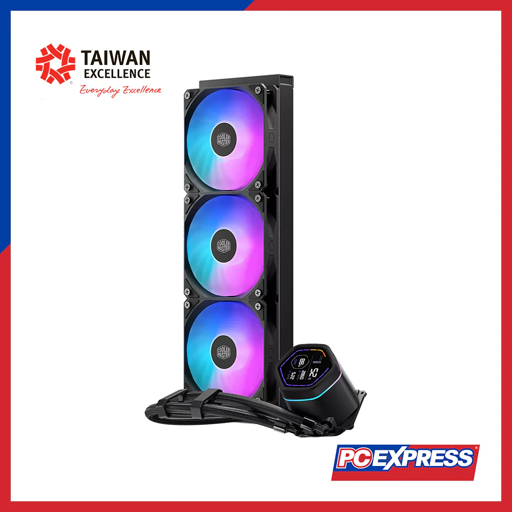 COOLER MASTER Master Liquid Core Nex Digital 360 (MLX-D36M-A18PA-RD) ARGB Liquid CPU Cooler Fan - Black - Image 2