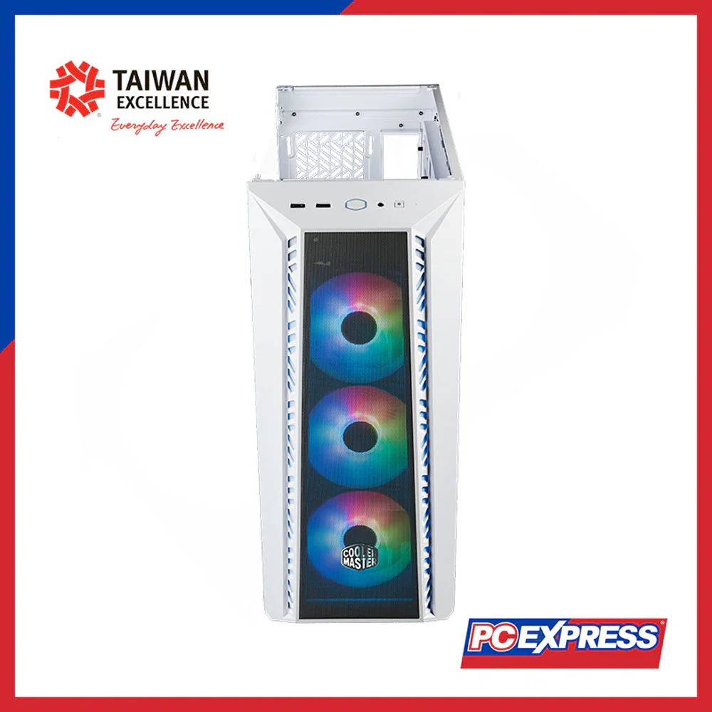COOLER MASTER MASTERBOX MB520 Mesh White (MB520-WGNN-S00) Tempered Glass Mid Tower ATX Chassis - Image 3