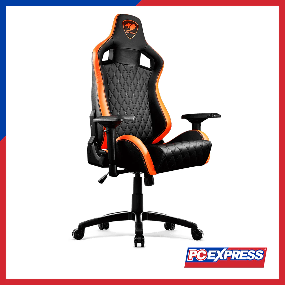 COUGAR Armor S Gaming Chair - Black/Orange PVC Leather - Image 2