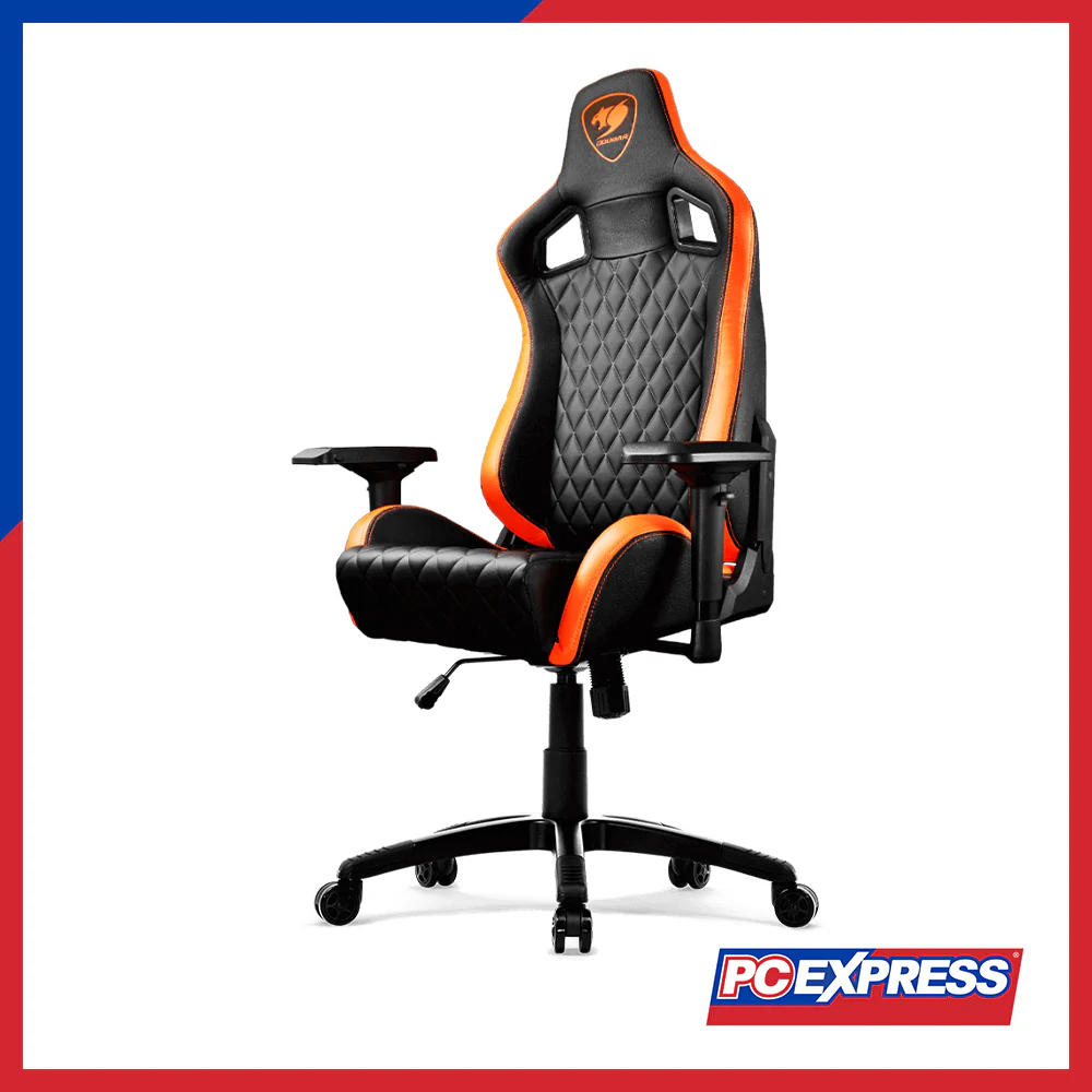 COUGAR Armor S Gaming Chair - Black/Orange PVC Leather - Image 4