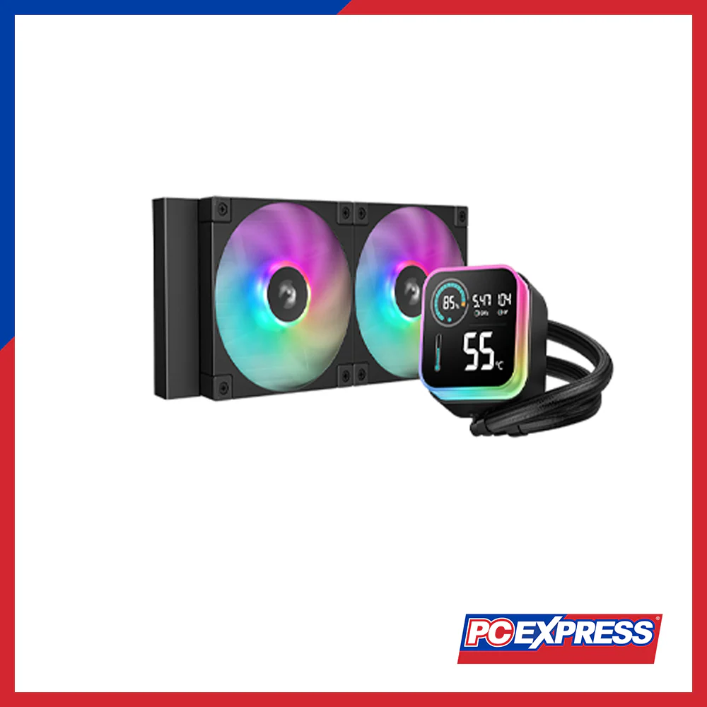 DEEPCOOL LQ240 ARGB W/ LCD SCREEN All-In-One CPU Cooler Fan - Black