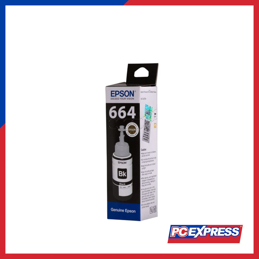 EPSON T6641 Black (FOR L100/L200) Ink Bottle - Image 2