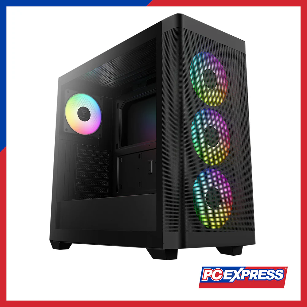 GAMDIAS Athena M3 with Fans MID Tower Case - Mesh Black - Image 3