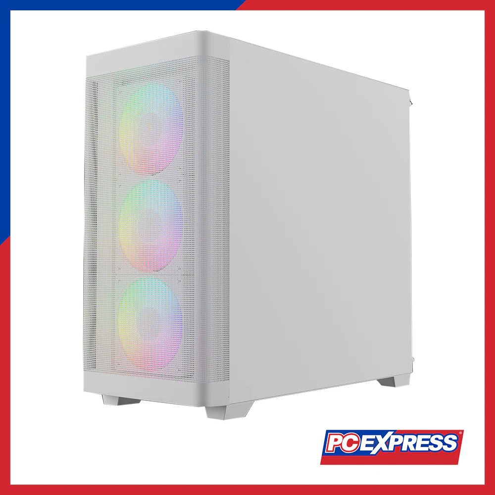 GAMDIAS Athena M3 with Fans MID Tower Case - Mesh White - Image 6