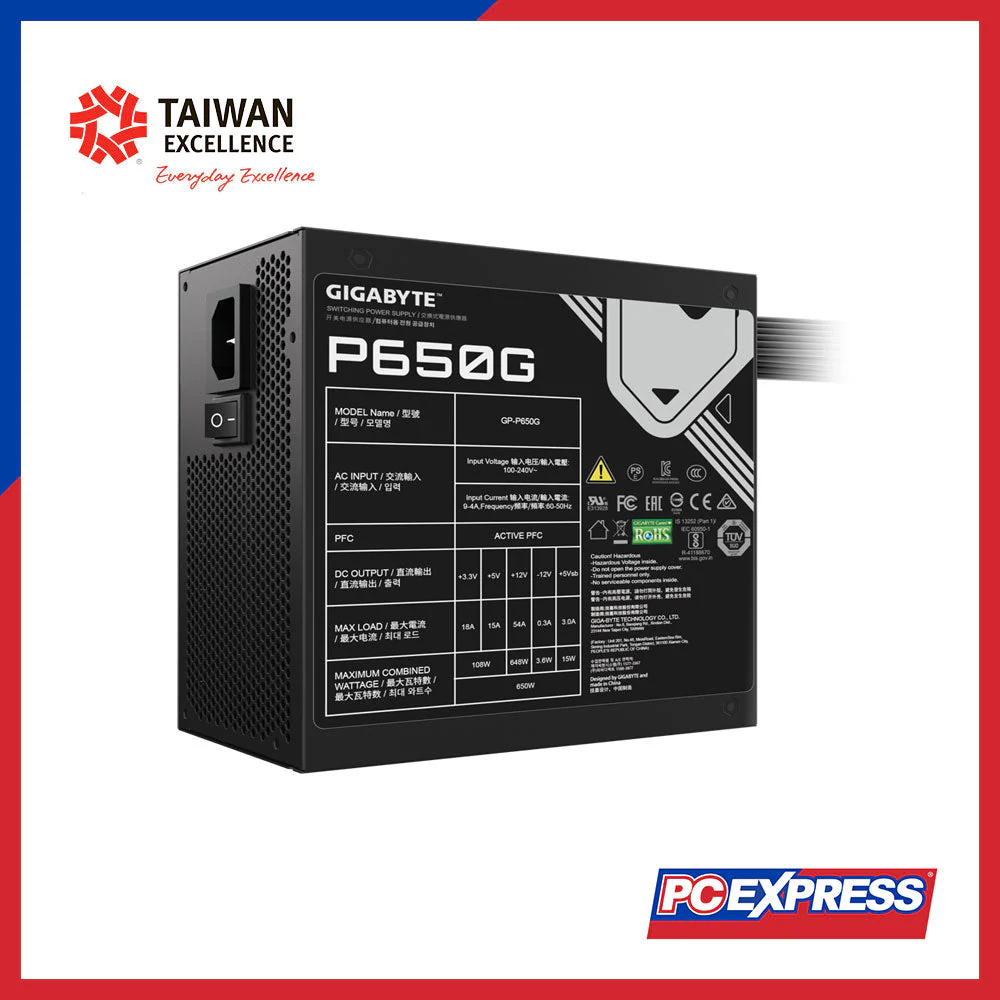 GIGABYTE 650W GP-P650G 80+ Gold Power Supply - Image 4