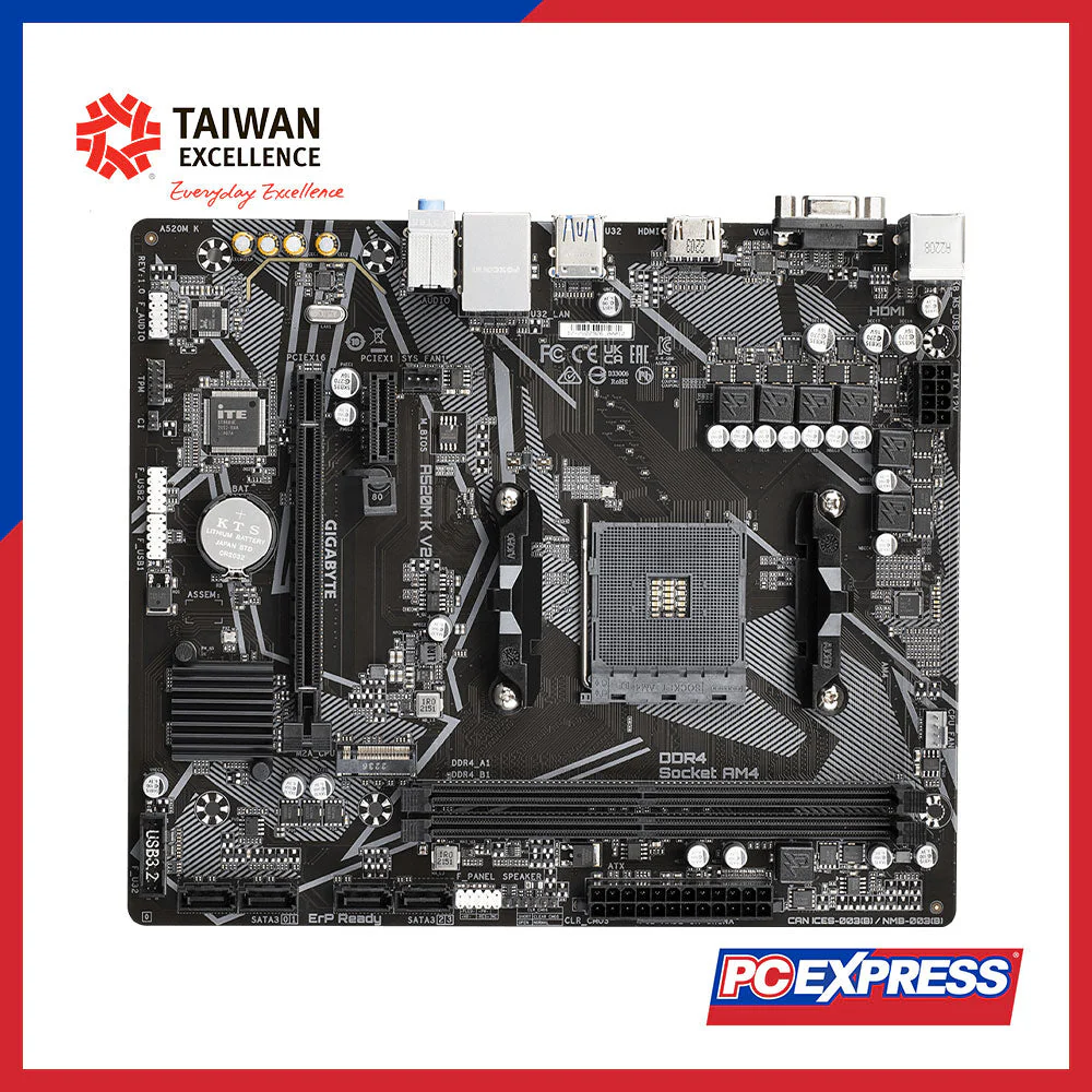 GIGABYTE A520M-K V2 micro-ATX Motherboard - Image 4