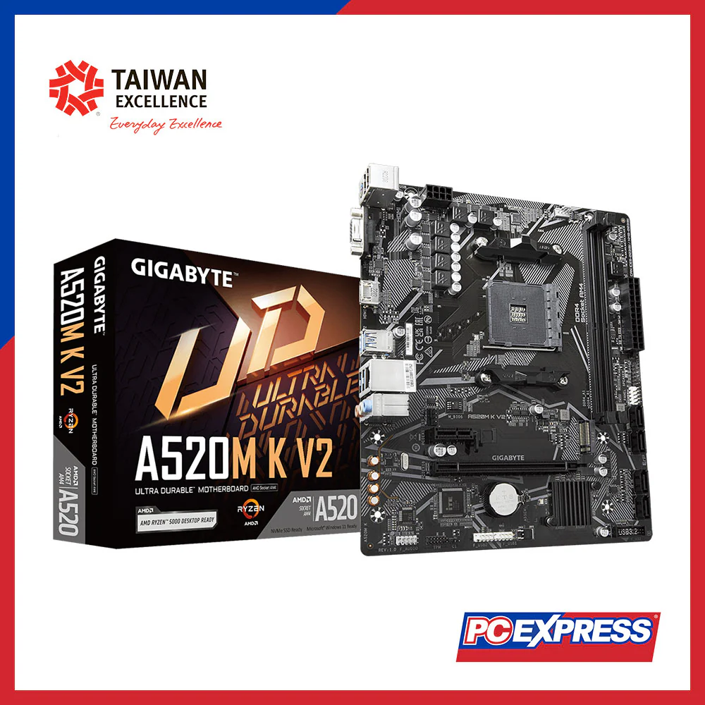 GIGABYTE A520M-K V2 micro-ATX Motherboard - Image 6