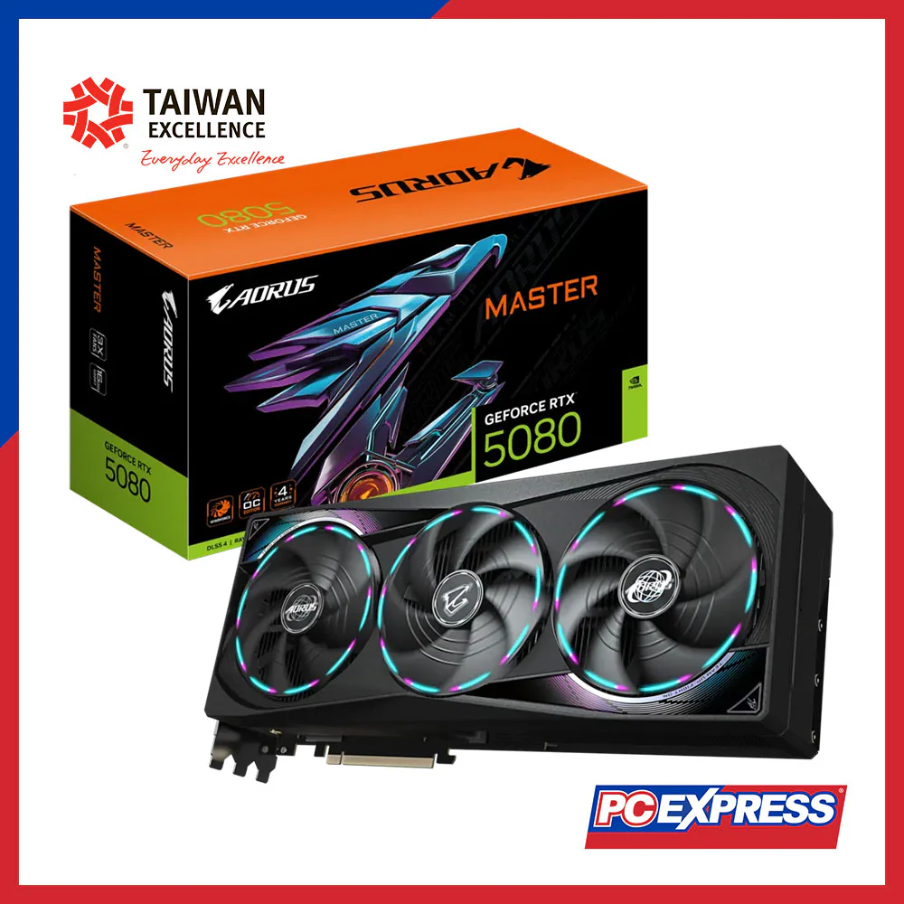 GIGABYTE AORUS GeForce RTX™ 5080 MASTER 16G GDDR7 256-bit Graphics Card