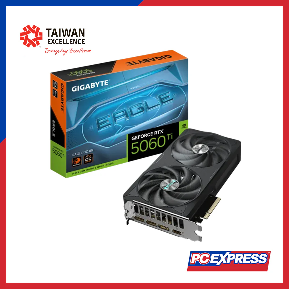 GIGABYTE GeForce RTX™ 5060 Ti EAGLE OC 8GB GDDR7 Non-RGB (GV-N506TEAGLE OC-8GD) 128-bit Graphics Card