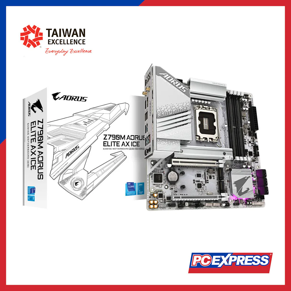 GIGABYTE Z790M AORUS ELITE AX ICE Micro-ATX Motherboard