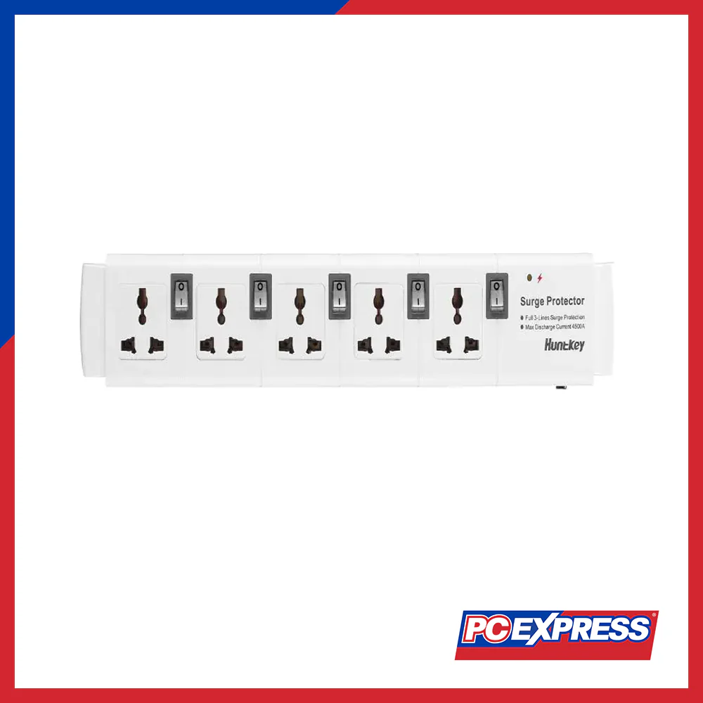 HUNTKEY SZC502 5-SOCKET Surge Protector Power Strip