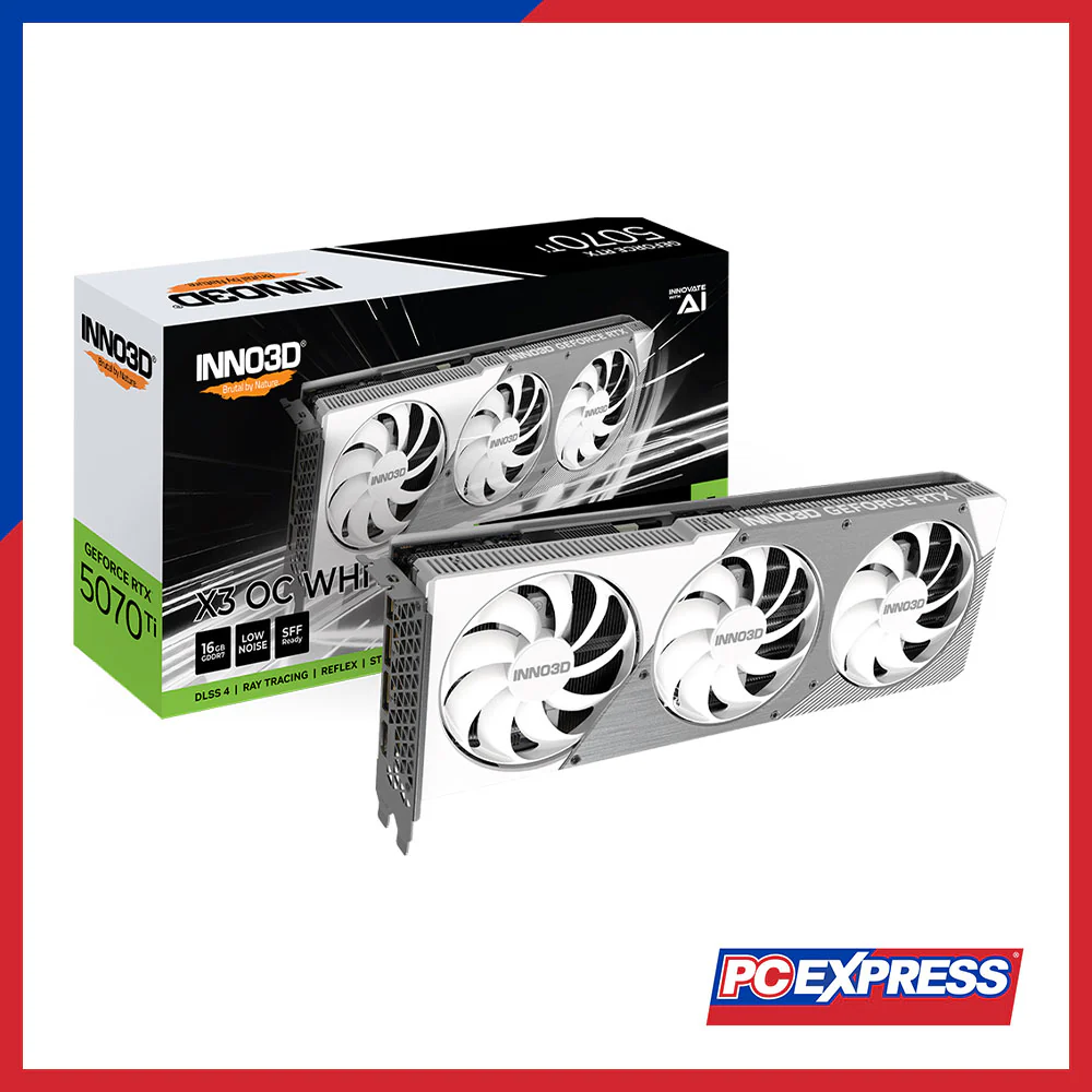 INNO3D GeForce RTX™ 5070 Ti X3 OC 16GB GDDR7 256-bit Graphics Card (White)