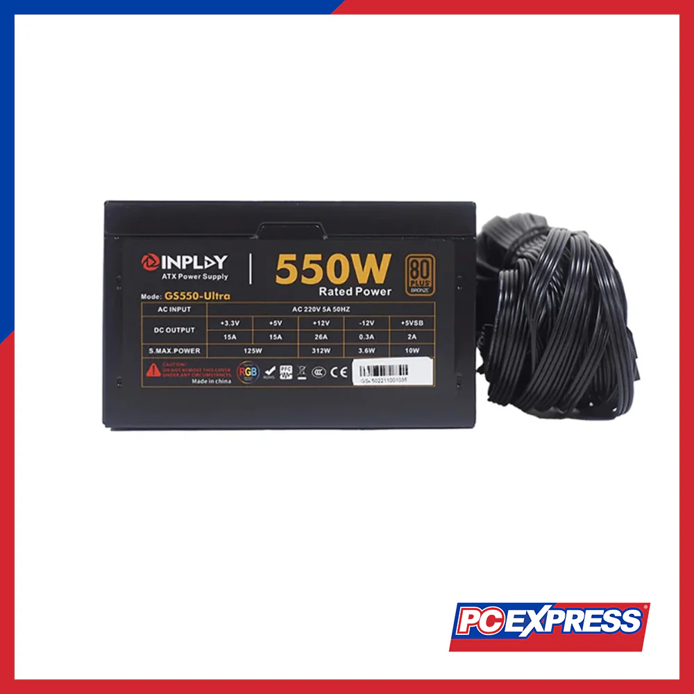 INPLAY GS550 Ultra 80+ Bronze Non-Modular Power Supply - Image 2