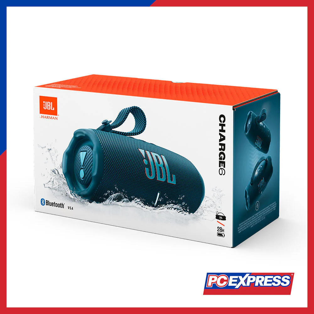 JBL Charge 6 Portable Waterproof and Drop-Proof Bluetooth Speaker - Blue - Image 7