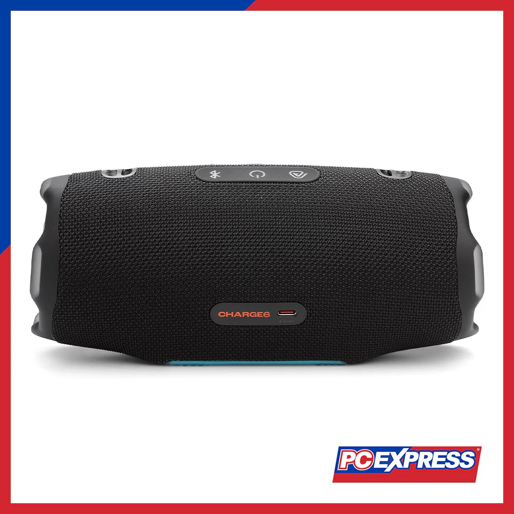 JBL Charge 6 Portable Waterproof and Drop-Proof Bluetooth Speaker - Funky Black - Image 4