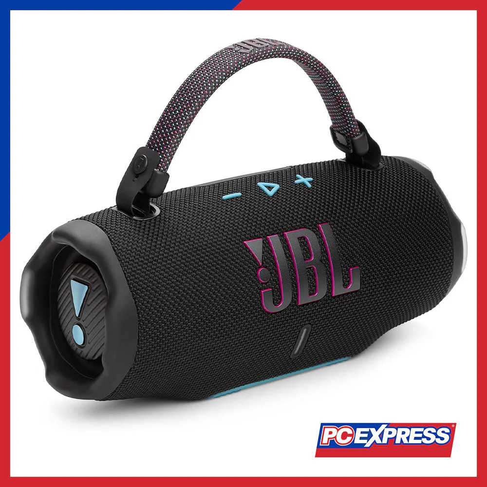 JBL Charge 6 Portable Waterproof and Drop-Proof Bluetooth Speaker - Funky Black - Image 5