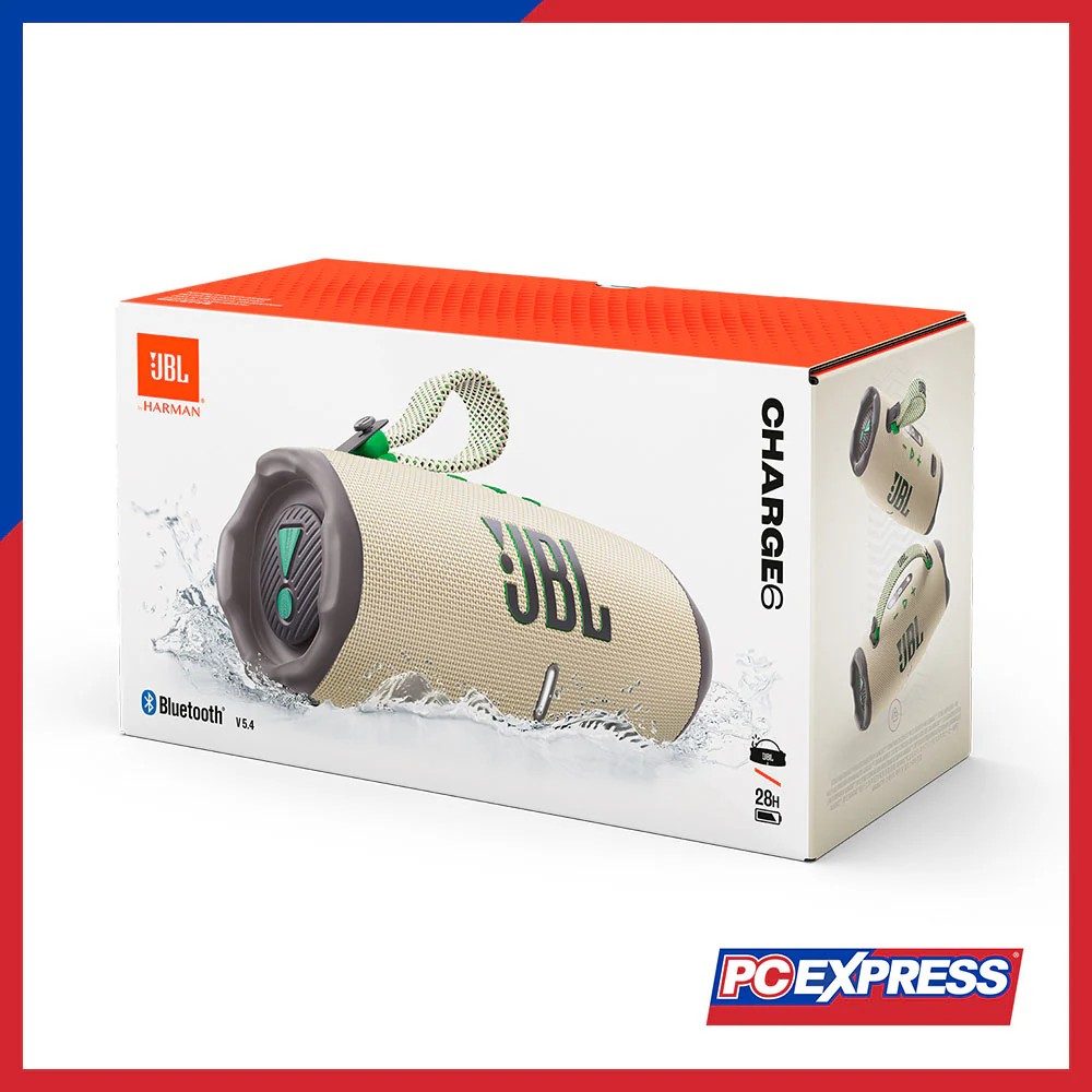 JBL Charge 6 Portable Waterproof and Drop-Proof Bluetooth Speaker - Sand - Image 14