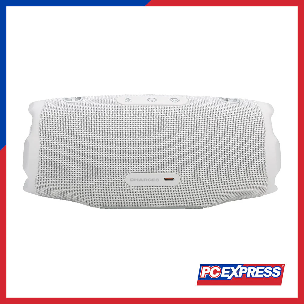JBL Charge 6 Portable Waterproof and Drop-Proof Bluetooth Speaker - White - Image 2