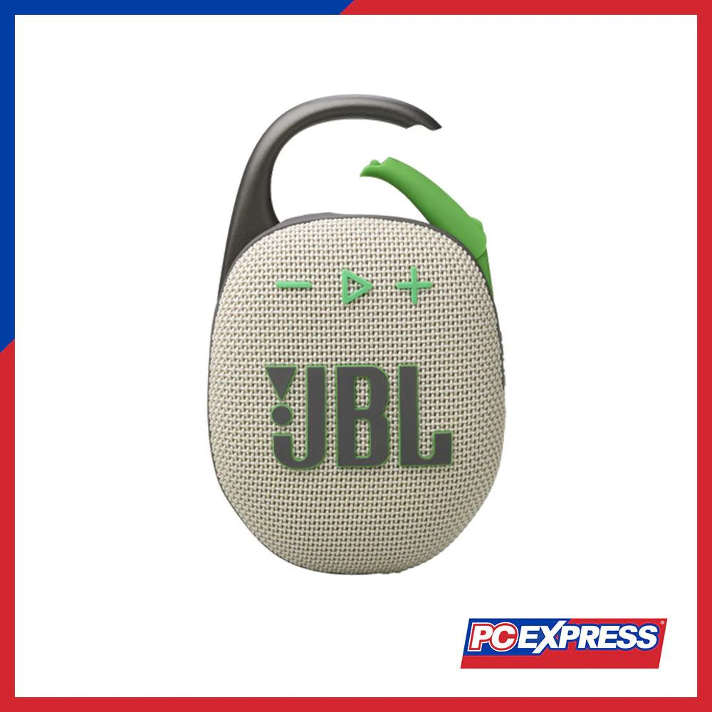 JBL Clip 5 Ultra-Portable Waterproof Bluetooth Speaker (Sand) - Image 2