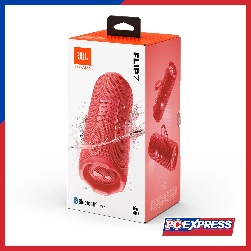 JBL Flip 7 Portable Waterproof and Drop-Proof Bluetooth Speaker - Red - Image 14