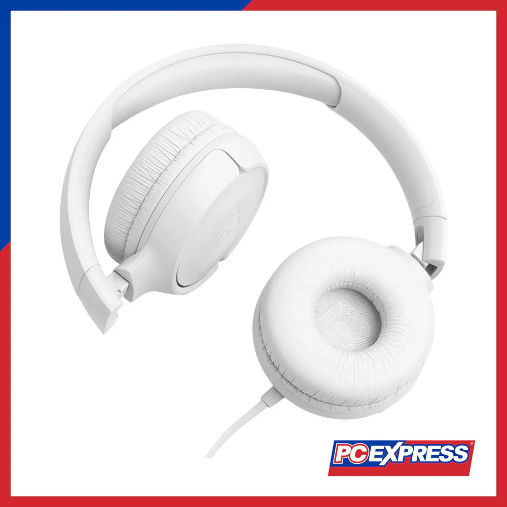 JBL Tune 520C USB-C Wired On-Ear Headphones - White - Image 5