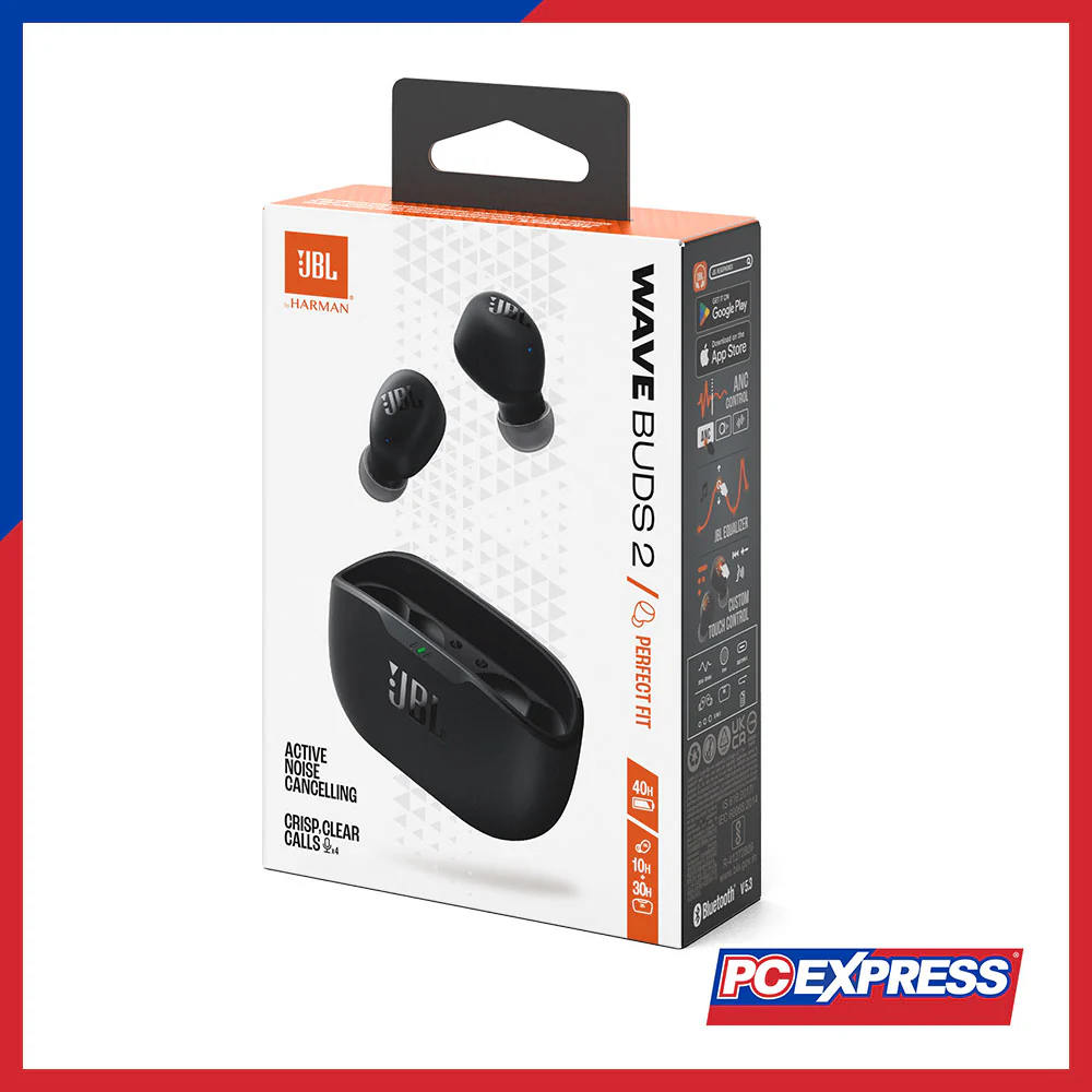 JBL Wave Buds 2 True Wireless Noise Cancelling Earbuds - Black - Image 12