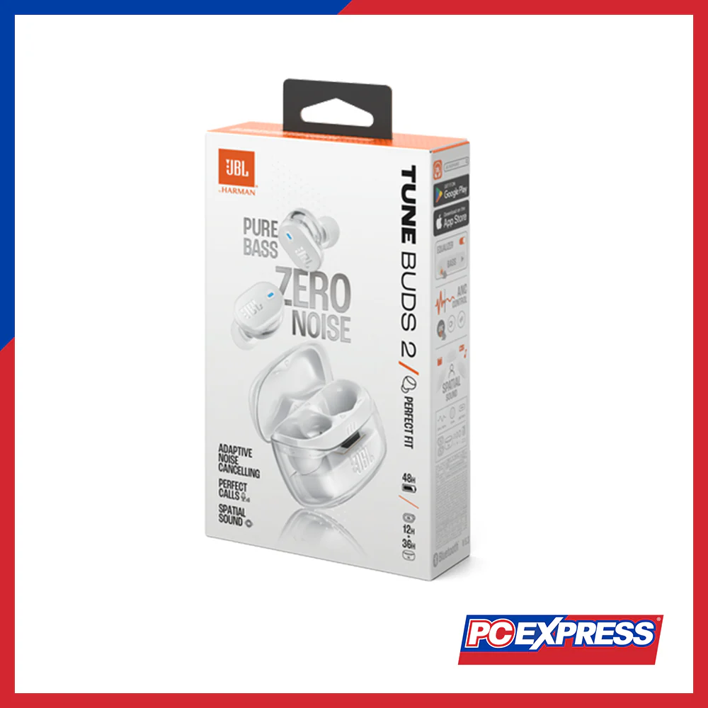 JBL Wave Buds 2 True Wireless Noise Cancelling Earbuds - White (Ghost Edition) - Image 7