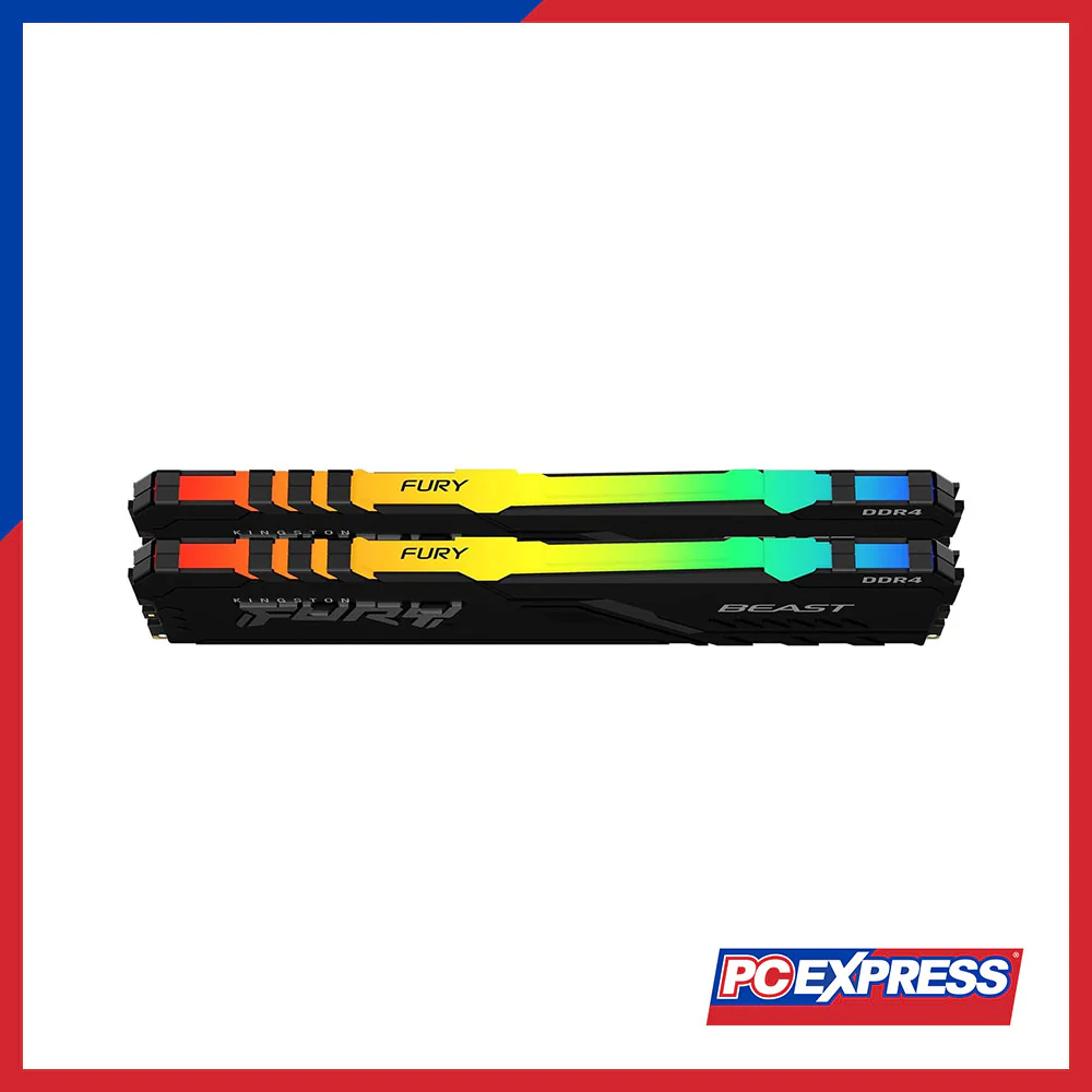 KINGSTON 16GB DDR4 3200MHz Fury Beast (2X8GB) (KF432C16BBAK2/16) RGB Desktop Memory - Image 2