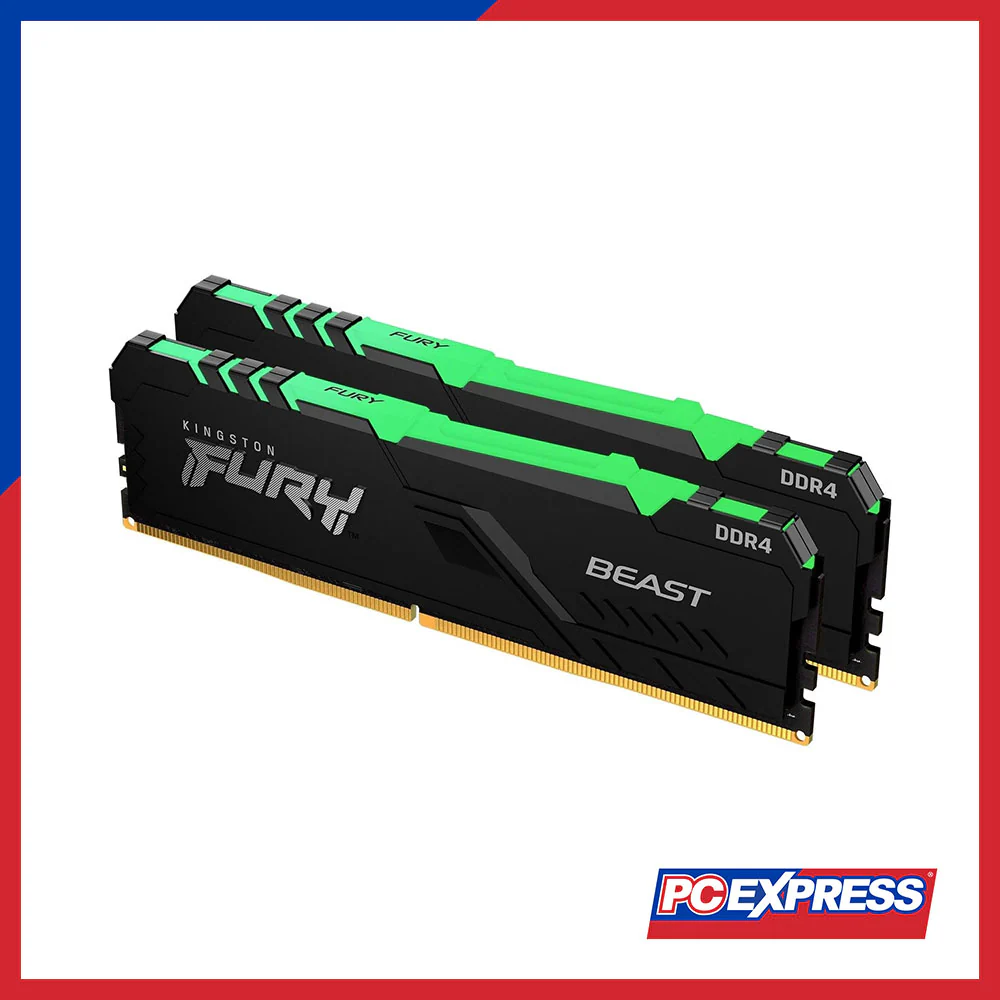 KINGSTON 16GB DDR4 3200MHz Fury Beast (2X8GB) (KF432C16BBAK2/16) RGB Desktop Memory - Image 3