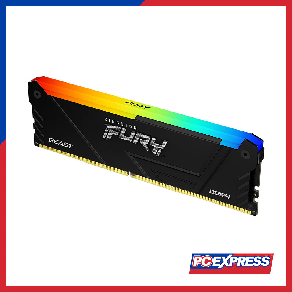 KINGSTON 16GB DDR4 3600MHz FURY Beast RGB (KF436C18BB2A/16) Desktop Memory - Black - Image 2